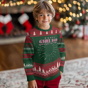 Girl Dad Est. 2025 Knit Sweatshirt TS10 Christmas Print Your Wear