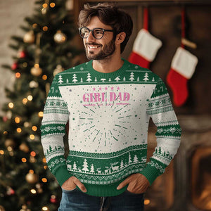 Girl Dad Est. 2025 Knit Sweatshirt TS10 Green Print Your Wear