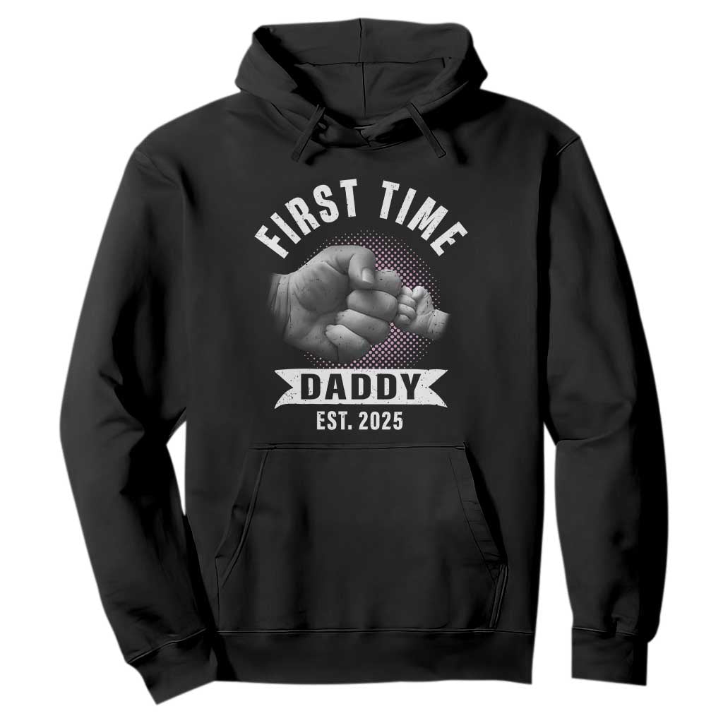Girl Dad Est. 2025 Hoodie Fist Time Daddy To Be TS10 Black Print Your Wear