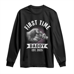 Girl Dad Est. 2025 Long Sleeve Shirt Fist Time Daddy To Be TS10 Black Print Your Wear