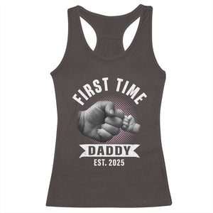 Girl Dad Est. 2025 Racerback Tank Top Fist Time Daddy To Be TS10 Dark Chocolate Print Your Wear