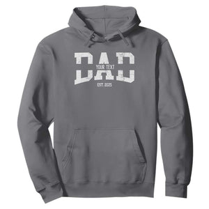 Personalized New Dad Hoodie Custom Name Father's Day Dad Est. 2025 TS10 Charcoal Print Your Wear