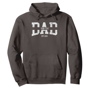 Personalized New Dad Hoodie Custom Name Father's Day Dad Est. 2025 TS10 Dark Chocolate Print Your Wear