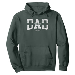 Personalized New Dad Hoodie Custom Name Father's Day Dad Est. 2025 TS10 Dark Forest Green Print Your Wear