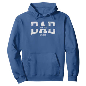 Personalized New Dad Hoodie Custom Name Father's Day Dad Est. 2025 TS10 Royal Blue Print Your Wear