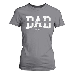 Personalized New Dad T Shirt For Women Custom Name Father's Day Dad Est. 2025 TS10 Charcoal Print Your Wear