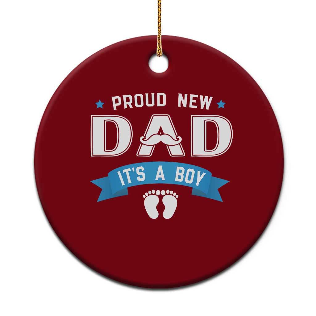 New Dad It's a Boy Ceramic Ornament Newborn Daddy Father Baby Boy Son TS10 1pc Red Print Your Wear