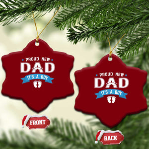 New Dad It's a Boy Ceramic Ornament Newborn Daddy Father Baby Boy Son TS10 Print Your Wear