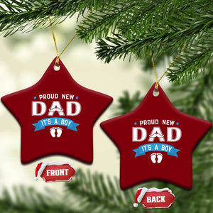 New Dad It's a Boy Ceramic Ornament Newborn Daddy Father Baby Boy Son TS10 Print Your Wear