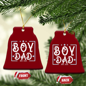 Boy Dad Est 2025 Ceramic Ornament Expect Baby Boy Son Fathers Day 2025 TS10 Print Your Wear
