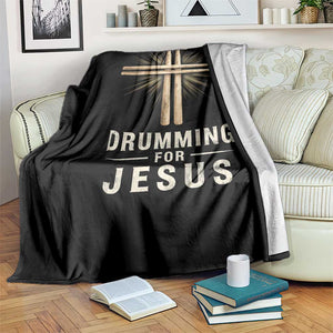 Christian Drummer Throw Blanket Drumming For Jesus Drumstick Cross Percussionist TS10 Print Your Wear