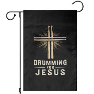 Christian Drummer Garden Flag Drumming For Jesus Drumstick Cross Percussionist TS10 Black Print Your Wear