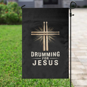 Christian Drummer Garden Flag Drumming For Jesus Drumstick Cross Percussionist TS10 Print Your Wear