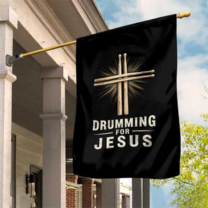 Christian Drummer Garden Flag Drumming For Jesus Drumstick Cross Percussionist TS10 Print Your Wear