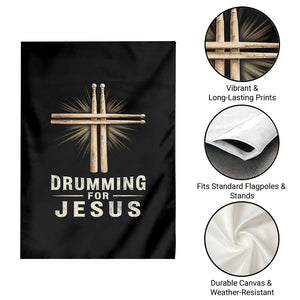 Christian Drummer Garden Flag Drumming For Jesus Drumstick Cross Percussionist TS10 Print Your Wear