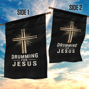 Christian Drummer Garden Flag Drumming For Jesus Drumstick Cross Percussionist TS10 Print Your Wear