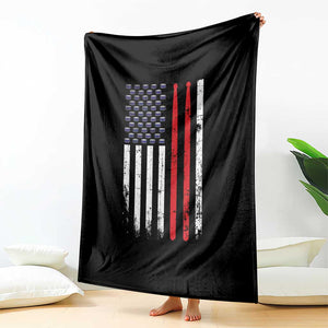 Patriotic Drummer Throw Blanket Percussionist Gift Drumming Drumsticks American Flag TS10 Print Your Wear