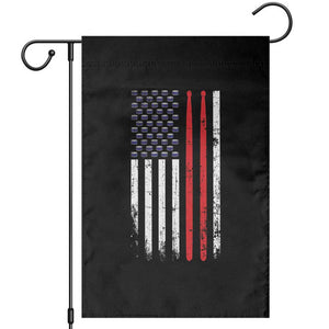 Patriotic Drummer Garden Flag Percussionist Gift Drumming Drumsticks American Flag TS10 Black Print Your Wear