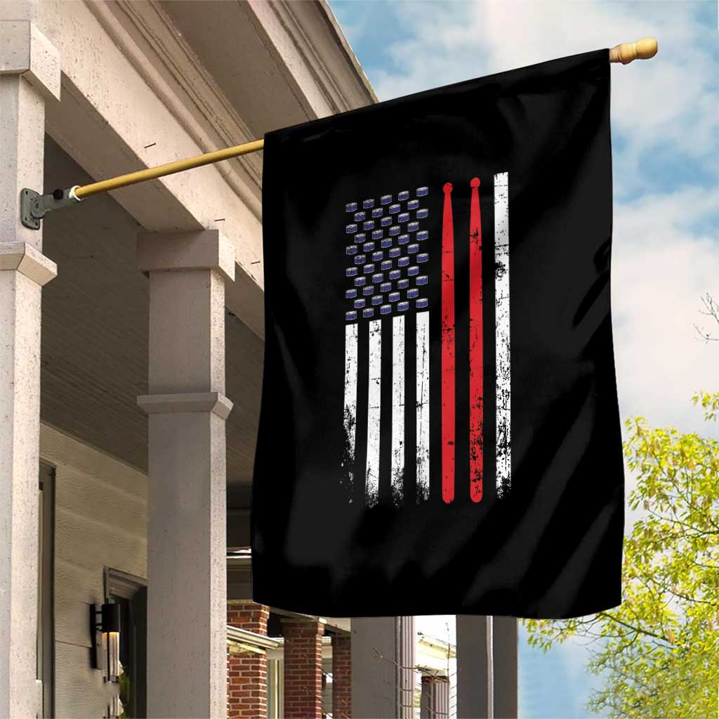 Patriotic Drummer Garden Flag Percussionist Gift Drumming Drumsticks American Flag TS10 Print Your Wear