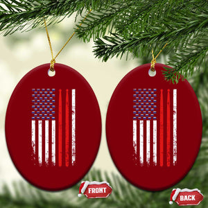 Patriotic Drummer Ceramic Ornament Percussionist Gift Drumming Drumsticks American Flag TS10 Print Your Wear