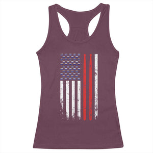 Patriotic Drummer Racerback Tank Top Percussionist Gift Drumming Drumsticks American Flag TS10 Maroon Print Your Wear