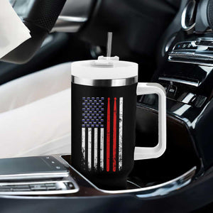 Patriotic Drummer Tumbler With Handle Percussionist Gift Drumming Drumsticks American Flag TS10 Print Your Wear