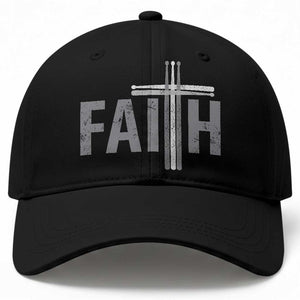 Christian Drummer Baseball Cap Faith Drum Stick Cross TS10 Print Your Wear