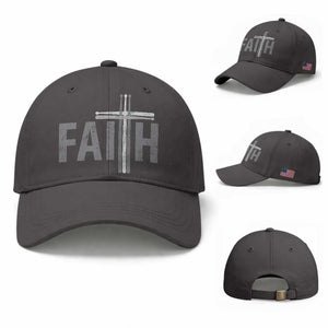 Christian Drummer Baseball Cap Faith Drum Stick Cross TS10 Baseball Cap Universal Fit Dark Gray Print Your Wear