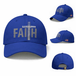Christian Drummer Baseball Cap Faith Drum Stick Cross TS10 Baseball Cap Universal Fit Royal Blue Print Your Wear