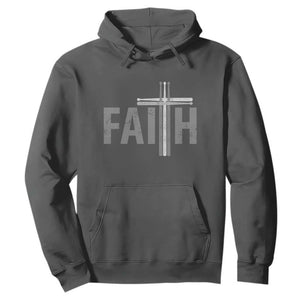 Christian Drummer Hoodie Faith Drum Stick Cross TS10 Dark Heather Print Your Wear