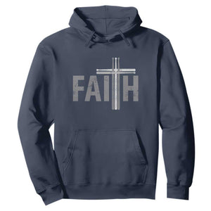 Christian Drummer Hoodie Faith Drum Stick Cross TS10 Navy Print Your Wear