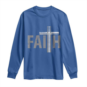 Christian Drummer Long Sleeve Shirt Faith Drum Stick Cross TS10 Royal Blue Print Your Wear