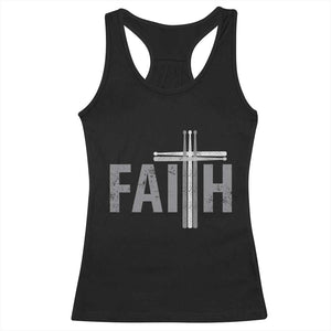 Christian Drummer Racerback Tank Top Faith Drum Stick Cross TS10 Black Print Your Wear