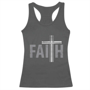 Christian Drummer Racerback Tank Top Faith Drum Stick Cross TS10 Dark Heather Print Your Wear