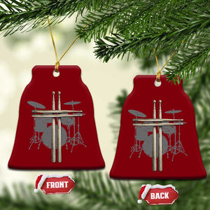 Christian Drummer Ceramic Ornament Drum Sticks Cross Percussionist Jesus Church TS10 Print Your Wear