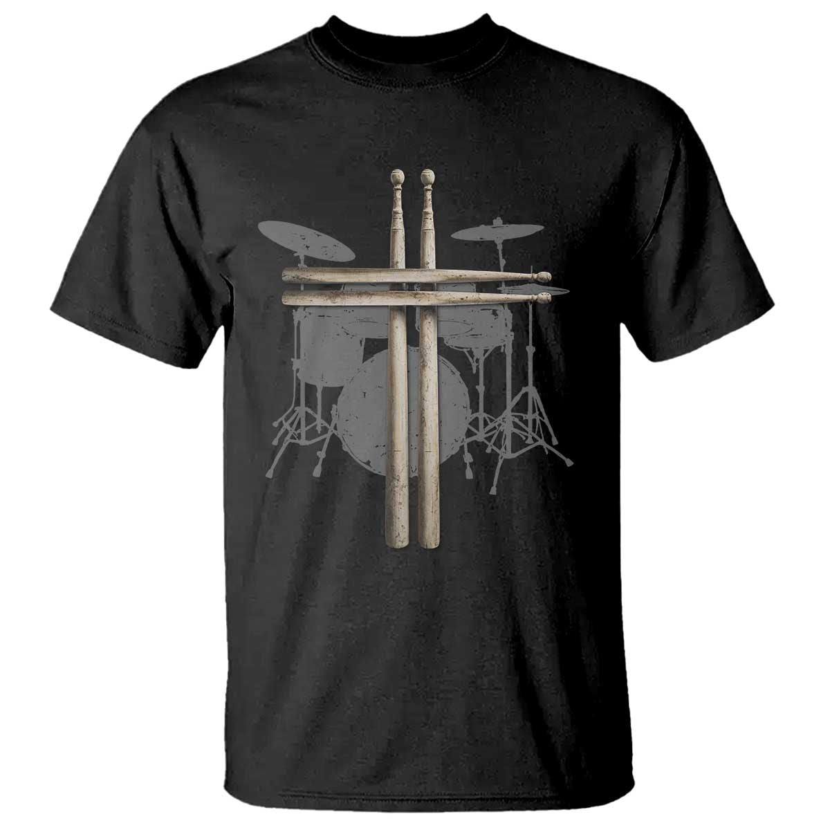 Christian Drummer T Shirt Drum Sticks Cross Percussionist Jesus Church TS10 Black Print Your Wear