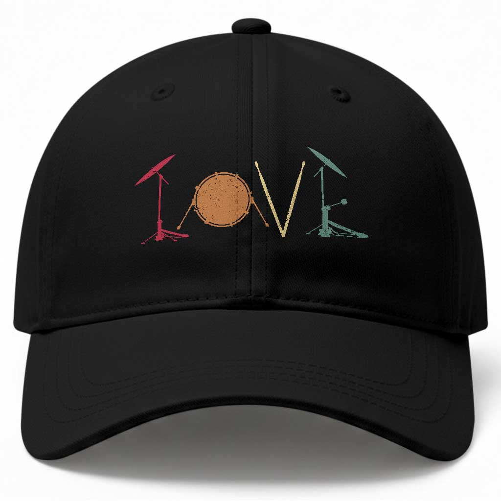 Retro Drummer Baseball Cap Drum Love Drums Drumline TS10 Print Your Wear