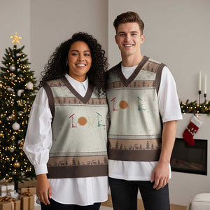 Retro Drummer V-Neck Knit Sweater Vest Drum Love Drums Drumline TS10 Mocha Mousse Print Your Wear