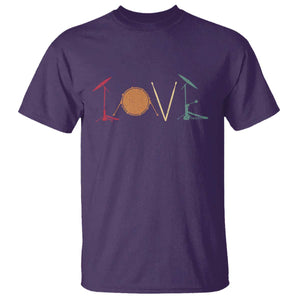 Retro Drummer T Shirt Drum Love Drums Drumline TS10 Purple Print Your Wear
