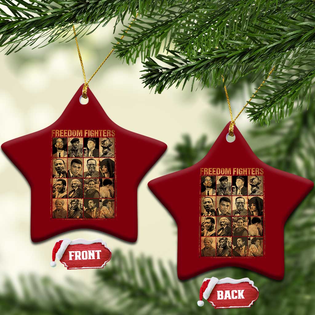 Black Freedom Fighters Ceramic Ornament Huey P. Newton Bobby Seale Black History Month Juneteenth TS10 Print Your Wear