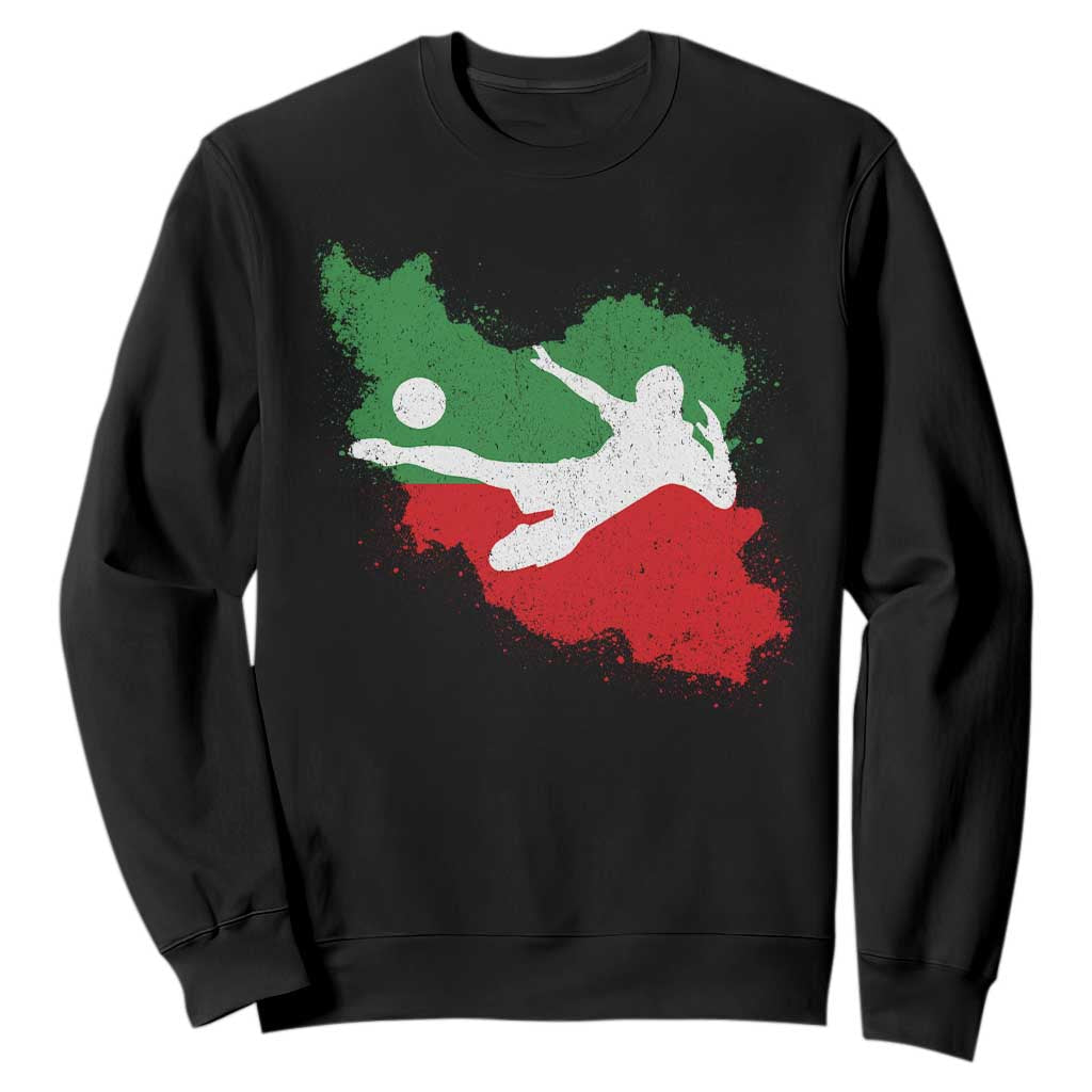 Iran Soccer Sweatshirt Vintage Watercolors Iran Flag Iranian World Football Fan TS10 Black Print Your Wear