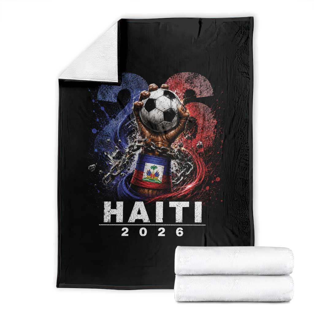 Haiti Soccer 2026 Throw Blanket World Football Fan Haitian Pride Ayiti TS10 Black Print Your Wear