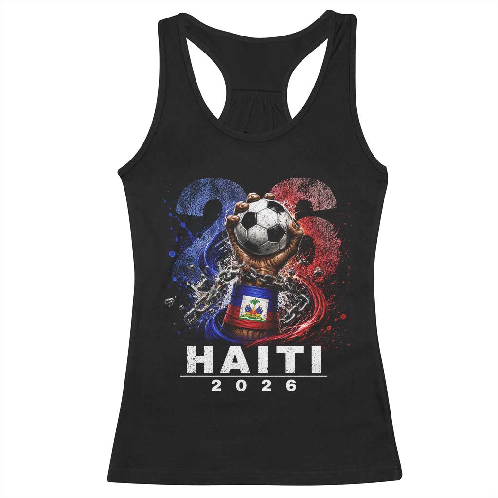 Haiti Soccer 2026 Racerback Tank Top World Football Fan Haitian Pride Ayiti TS10 Black Print Your Wear