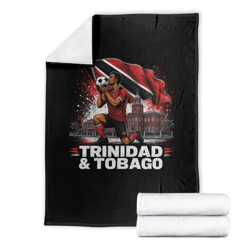 Trinidad and Tobago Soccer Throw Blanket Patriotic Football Fan Caribbean Pride Gift TS10 Black Print Your Wear