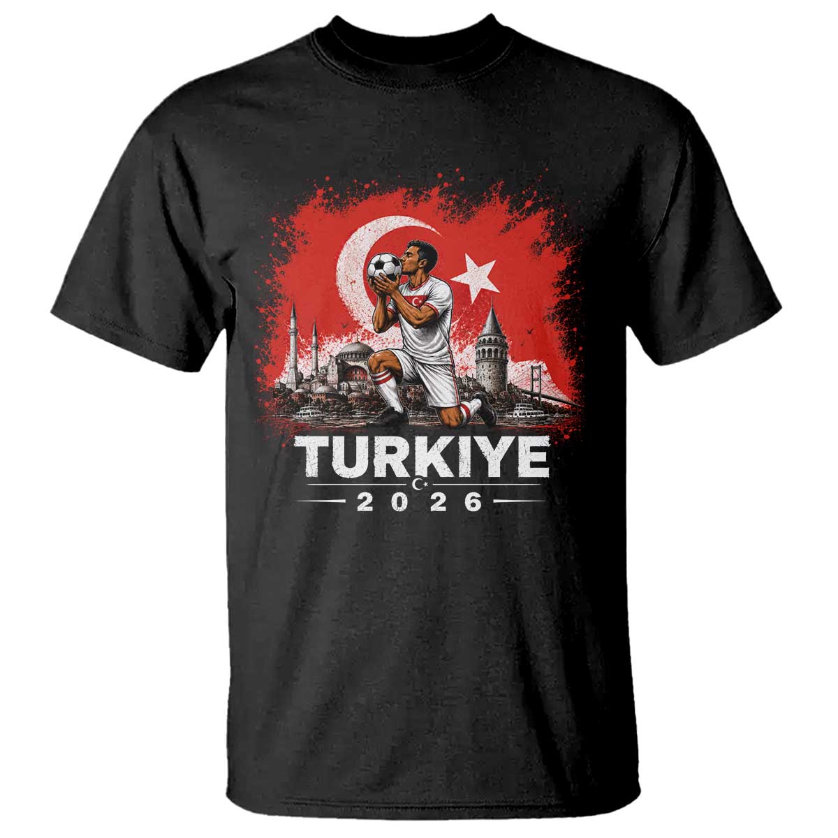 Turkish Soccer 2026 T Shirt Turkey Football Fan Vintage Turkish Pride TS10 Black Print Your Wear