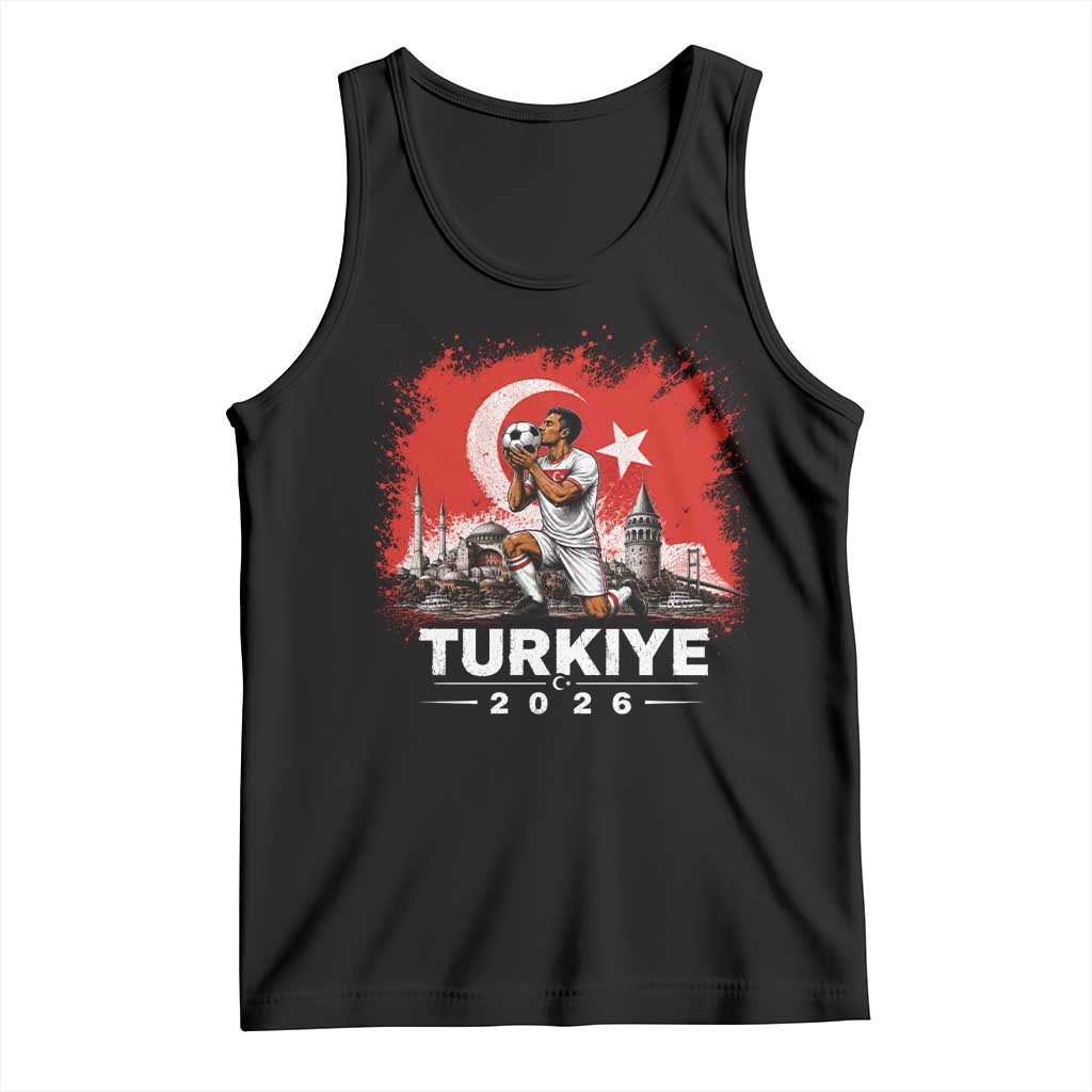 Turkish Soccer 2026 Tank Top Turkey Football Fan Vintage Turkish Pride TS10 Black Print Your Wear