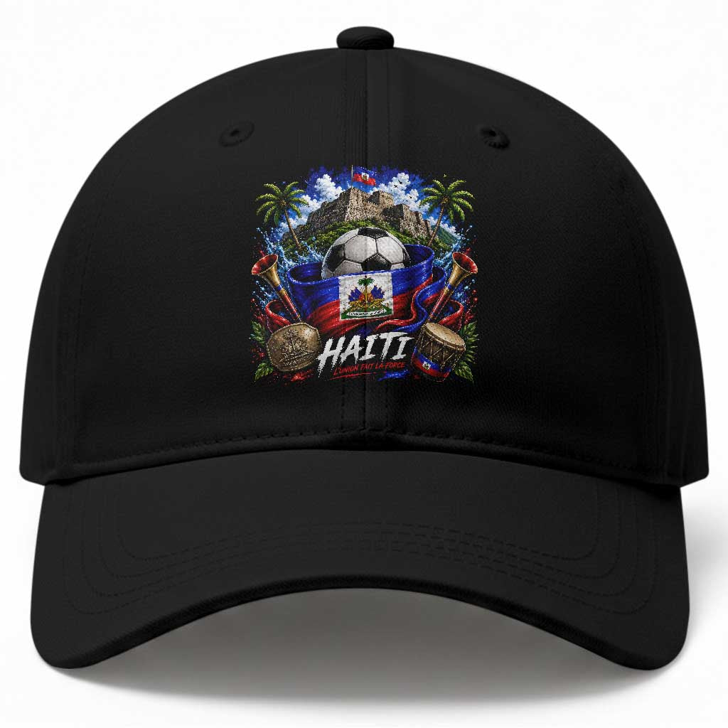 Haiti Soccer 2026 Baseball Cap Haitian Flag Caribbean Football Fan TS10 Print Your Wear