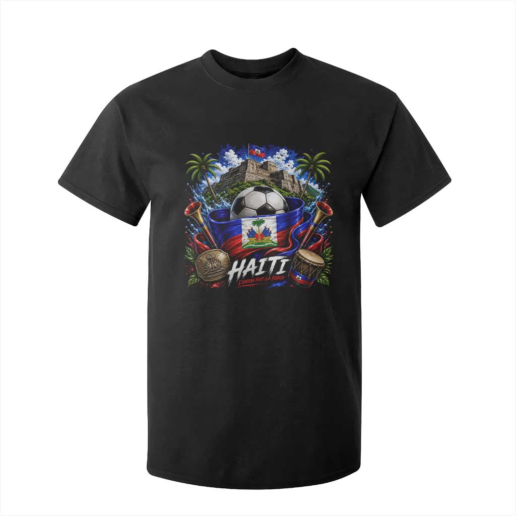 Haiti Soccer 2026 T Shirt For Kid Haitian Flag Caribbean Football Fan TS10 Black Print Your Wear