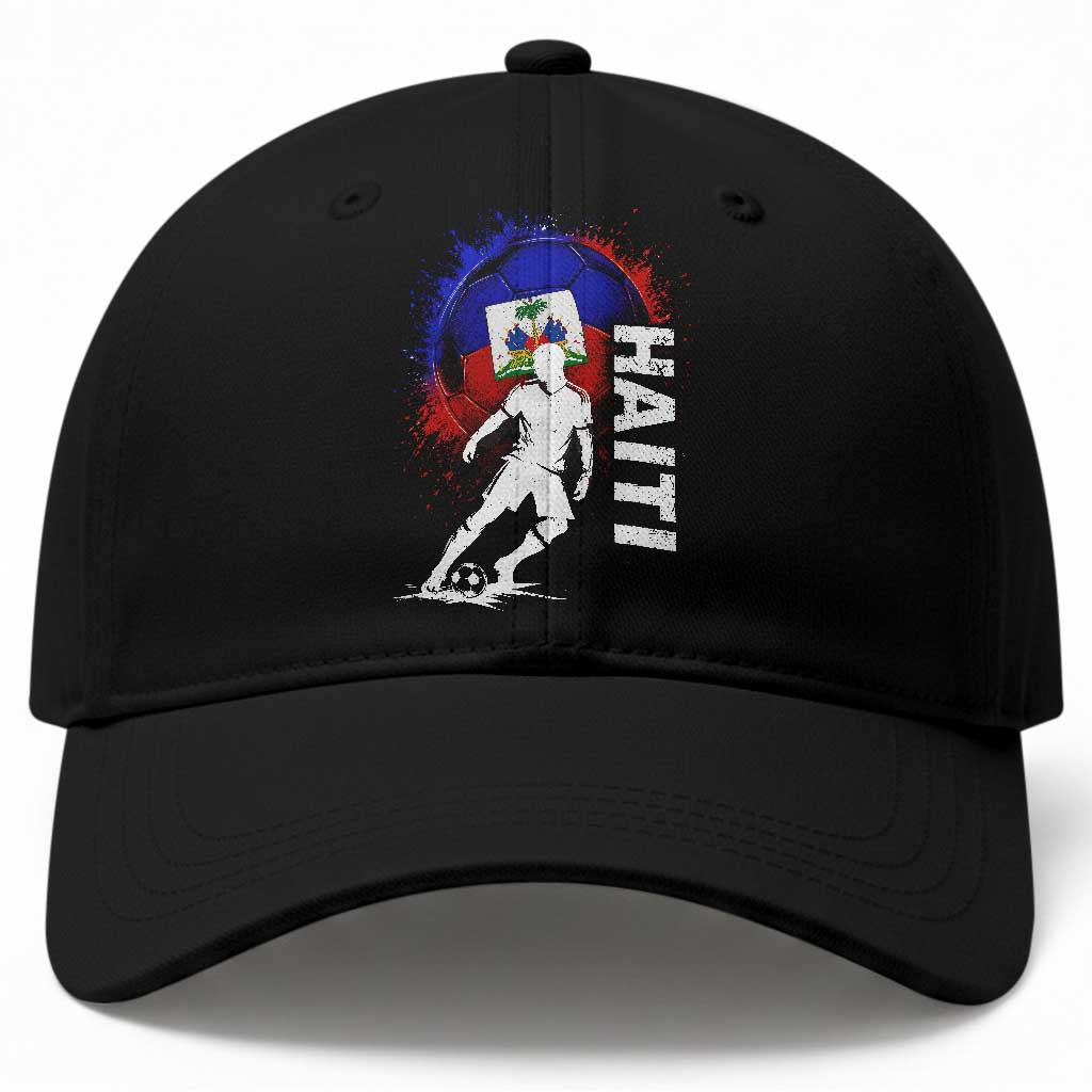 Haiti Soccer Baseball Cap Retro Vintage Watercolors Sport Haitian Flag Football Fan TS10 Print Your Wear