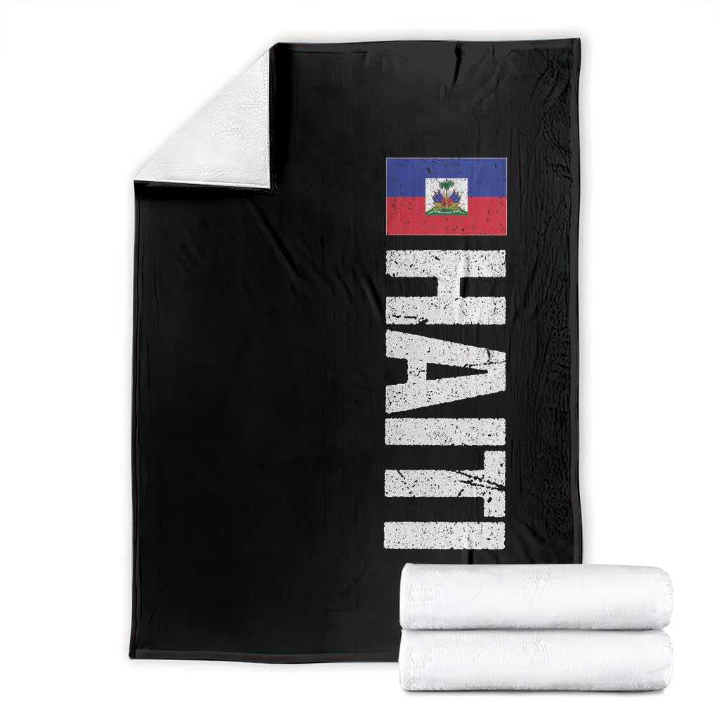 Vintage Haitian Flag Throw Blanket Proud Haitienne Haiti Independence 1804 TS10 Black Print Your Wear